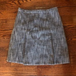 J. Crew navy and white pleated dress skirt size 2